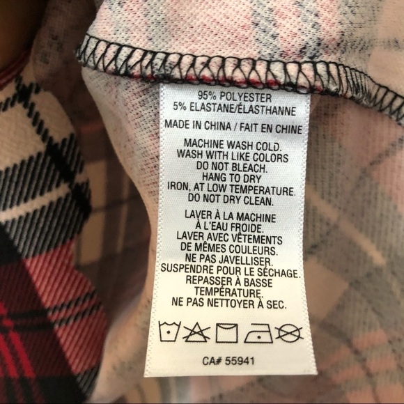 🎄 Harlow scalloped red plaid shirt women’s Sz  S - Picture 5 of 5